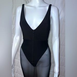 Black Mesh Bodysuit Dress